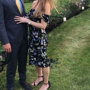 Reformation off-the-shoulder floral print dress